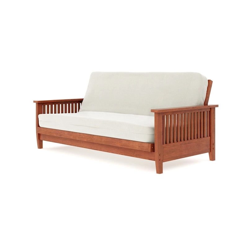 Struttura futon matrimoniale (2 persone) / Divano e letto, ciliegio grigio/scuro/caldo