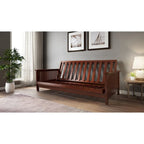 Struttura futon matrimoniale (2 persone) / Divano e letto, ciliegio grigio/scuro/caldo