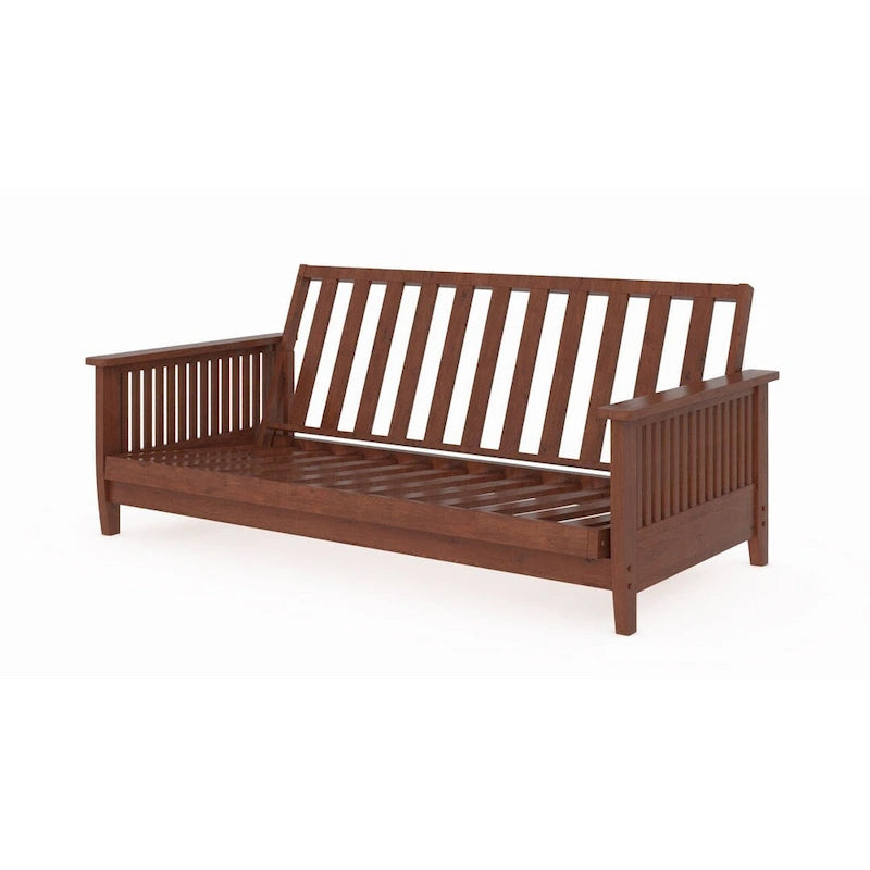Struttura futon matrimoniale (2 persone) / Divano e letto, ciliegio grigio/scuro/caldo
