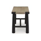 Panca Accent Nera/Naturale, 2 posti, 122 cm L × 41 cm P × 46 cm A