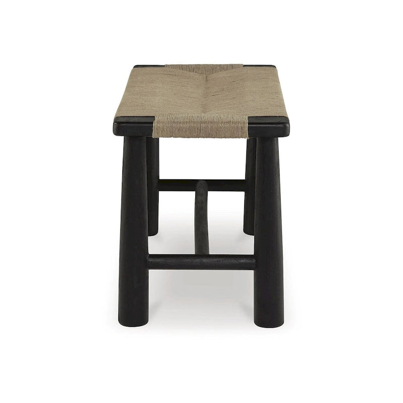 Panca Accent Nera/Naturale, 2 posti, 122 cm L × 41 cm P × 46 cm A