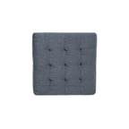 Pouf accentato trapuntato oversize blu navy/pietra, 1 posto