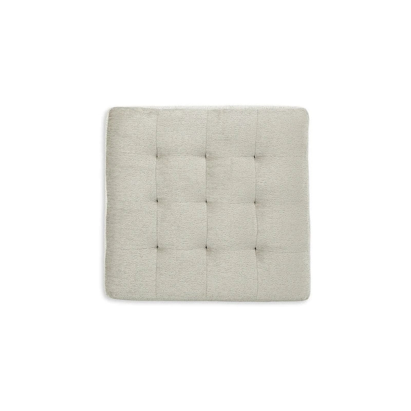 Pouf accentato trapuntato oversize blu navy/pietra, 1 posto