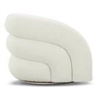 Poltrona girevole bouclé Juniper Green/Ivory White, 1 posto