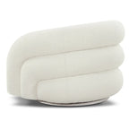 Poltrona girevole bouclé Juniper Green/Ivory White, 1 posto