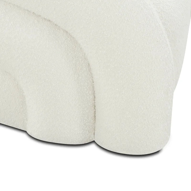 Poltrona girevole bouclé Juniper Green/Ivory White, 1 posto