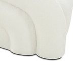Poltrona girevole bouclé Juniper Green/Ivory White, 1 posto