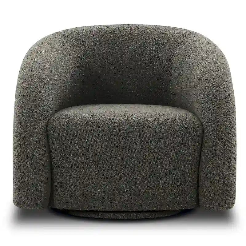 Poltrona girevole bouclé Juniper Green/Ivory White, 1 posto