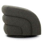 Poltrona girevole bouclé Juniper Green/Ivory White, 1 posto