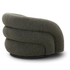 Poltrona girevole bouclé Juniper Green/Ivory White, 1 posto