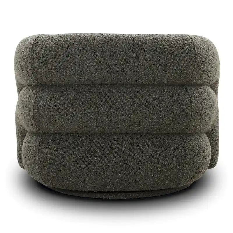 Poltrona girevole bouclé Juniper Green/Ivory White, 1 posto