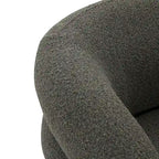 Poltrona girevole bouclé Juniper Green/Ivory White, 1 posto