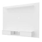 Mobile TV sospeso naturale/bianco/nero con ripiani, si adatta a TV fino a 70"