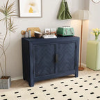Console a 2 Ante con 2 Ripiani Antico Blu