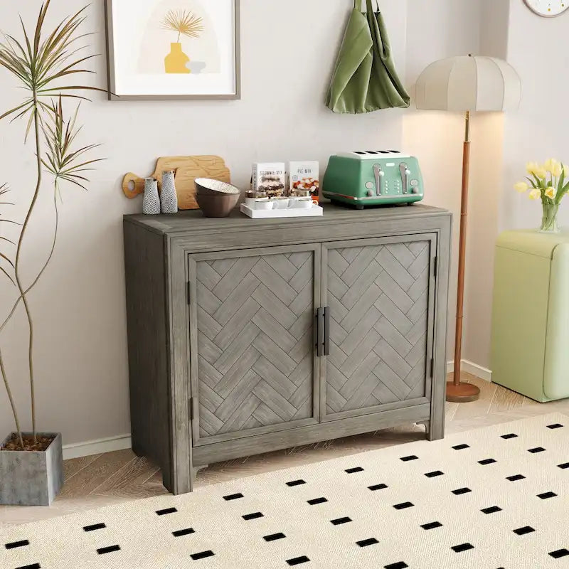 Console a 2 Ante con 2 Ripiani Antico Blu