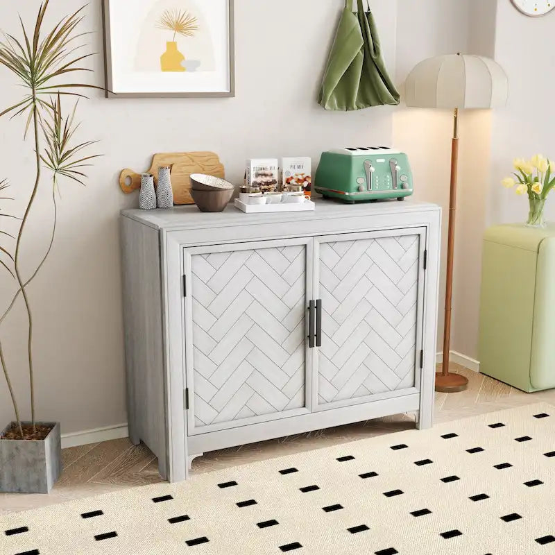 Console a 2 Ante con 2 Ripiani Antico Blu