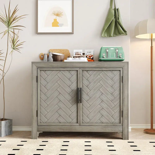 Console a 2 Ante con 2 Ripiani Antico Blu