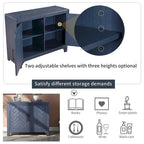 Console a 2 Ante con 2 Ripiani Antico Blu