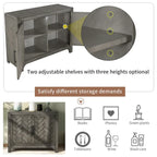 Console a 2 Ante con 2 Ripiani Antico Blu