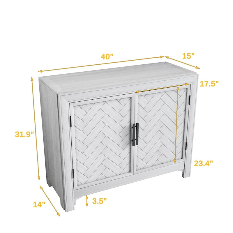 Console a 2 Ante con 2 Ripiani Antico Blu