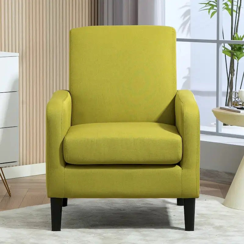Poltrona d'Appoggio Multicolore, Imbottita, Struttura in Legno Massello, 1 Posto