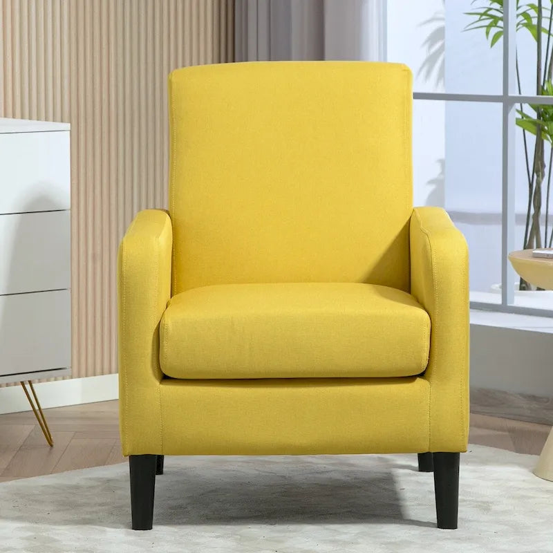 Poltrona d'Appoggio Multicolore, Imbottita, Struttura in Legno Massello, 1 Posto