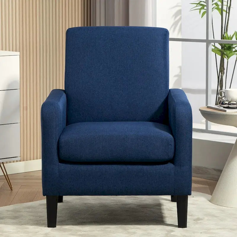 Poltrona d'Appoggio Multicolore, Imbottita, Struttura in Legno Massello, 1 Posto