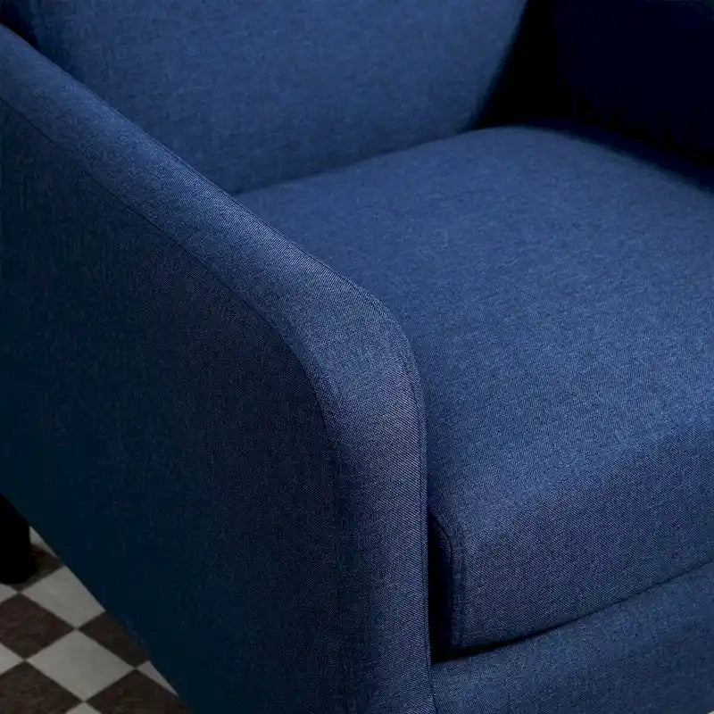 Poltrona d'Appoggio Multicolore, Imbottita, Struttura in Legno Massello, 1 Posto