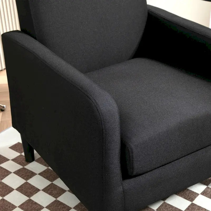 Poltrona d'Appoggio Multicolore, Imbottita, Struttura in Legno Massello, 1 Posto