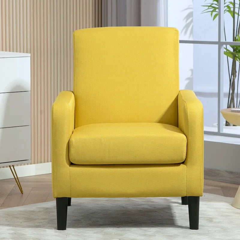 Poltrona d'Appoggio Multicolore, Imbottita, Struttura in Legno Massello, 1 Posto