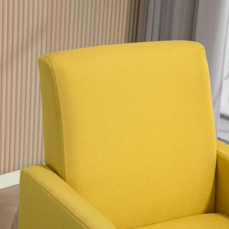 Poltrona d'Appoggio Multicolore, Imbottita, Struttura in Legno Massello, 1 Posto