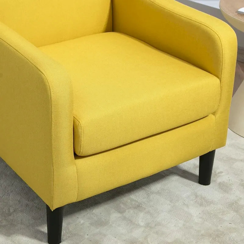 Poltrona d'Appoggio Multicolore, Imbottita, Struttura in Legno Massello, 1 Posto