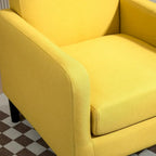 Poltrona d'Appoggio Multicolore, Imbottita, Struttura in Legno Massello, 1 Posto