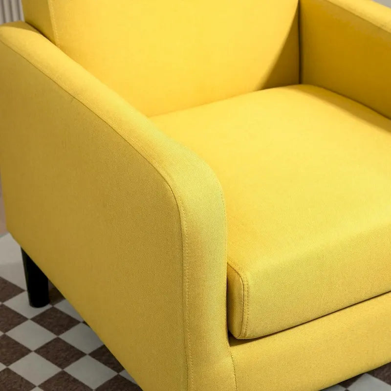 Poltrona d'Appoggio Multicolore, Imbottita, Struttura in Legno Massello, 1 Posto