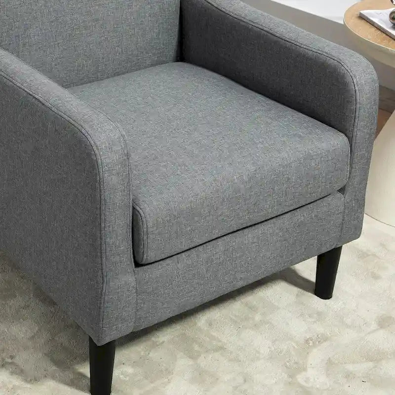 Poltrona d'Appoggio Multicolore, Imbottita, Struttura in Legno Massello, 1 Posto