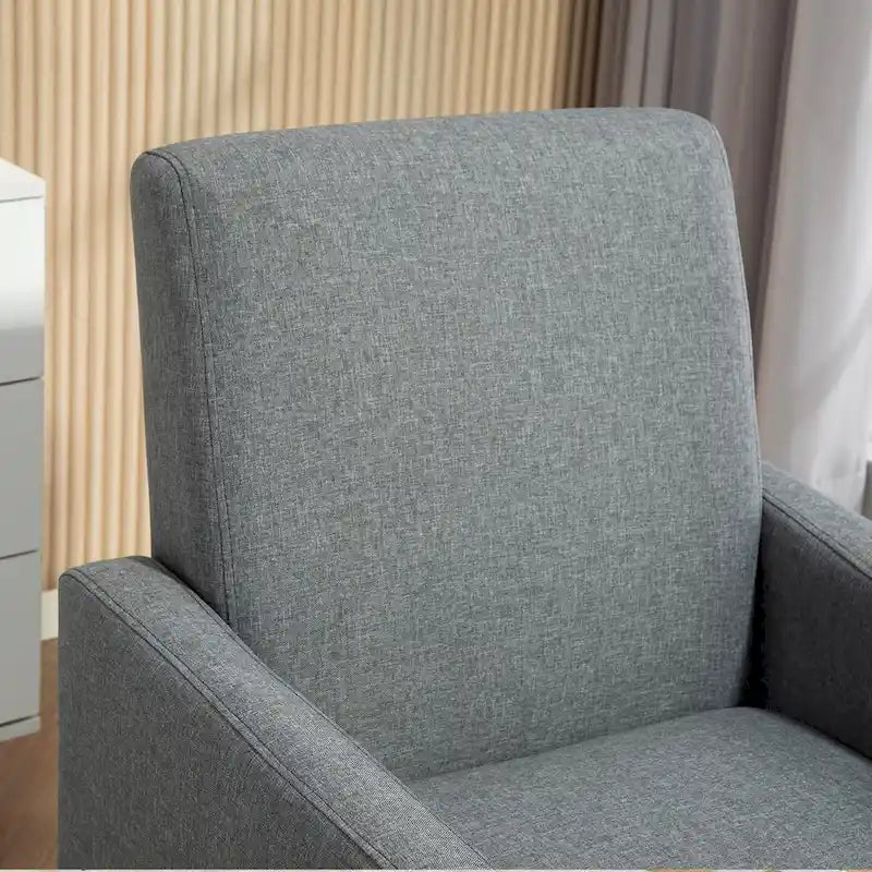 Poltrona d'Appoggio Multicolore, Imbottita, Struttura in Legno Massello, 1 Posto